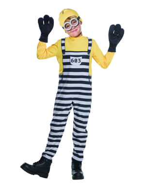 Kostum Tahanan Minion Tom dari Despicable Me 3 untuk anak-anak
