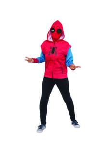 Felpa da Spiderman Homecoming vestito improvvisato per bambino