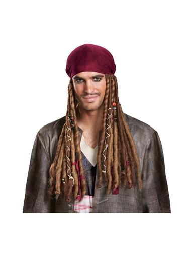 Bandana com cabelo de Jack Sparrow Homens Mortos Não Contam Histórias para adulto