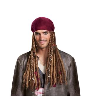 Dead Men Tell Tales Jack Sparrow Bandana dengan rambut untuk orang dewasa