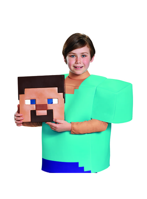 Costume Steve Minecraft per bambino. Consegna express