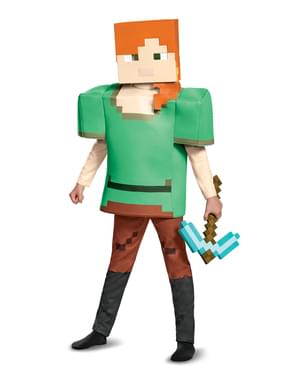 Kostum deluxe Alex Minecraft untuk seorang gadis