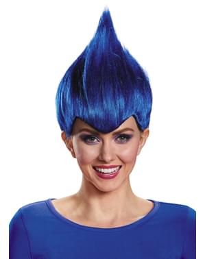 Trolls yetişkinler için koyu mavi peruk