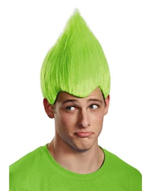 Trolls green wig for adults