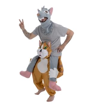Mus på Katt Ri-på kostyme for voksne