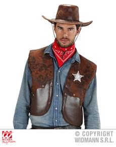 Braune Cowboyweste für Männer