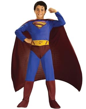 Süpermen çocuk kostümü döndürür