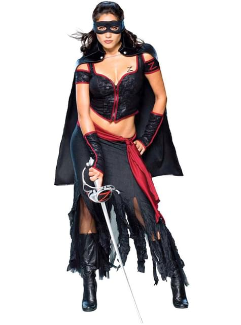 forarbejdning Blank Studerende Sexet Lady Zorro kostume. Det sejeste | Funidelia