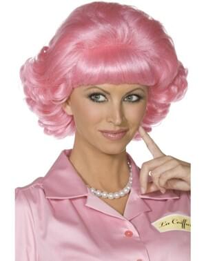 Frenchy van Grease roze pruik