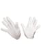 Short white gloves