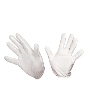 Kısa beyaz eldivenler