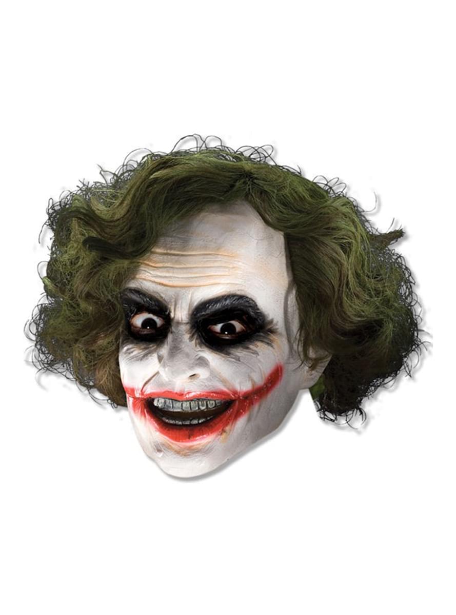 3/4 Vinyl Mask of The Joker with Wig