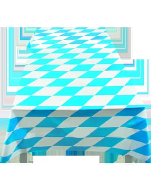 Oktoberfest table cover in blue and white
