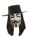 Peruka czarna V jak Vendetta