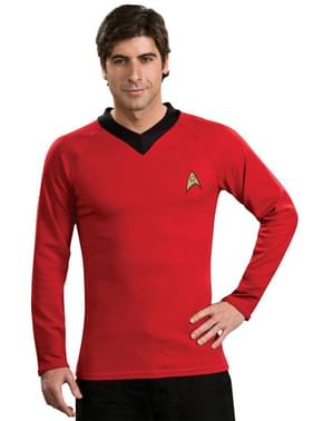 Punane Scotty Star Trek täiskasvanute kostüüm