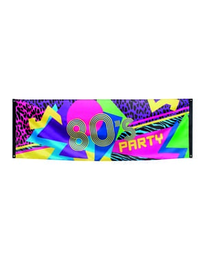 Banner na imprezę w stylu lat 80.