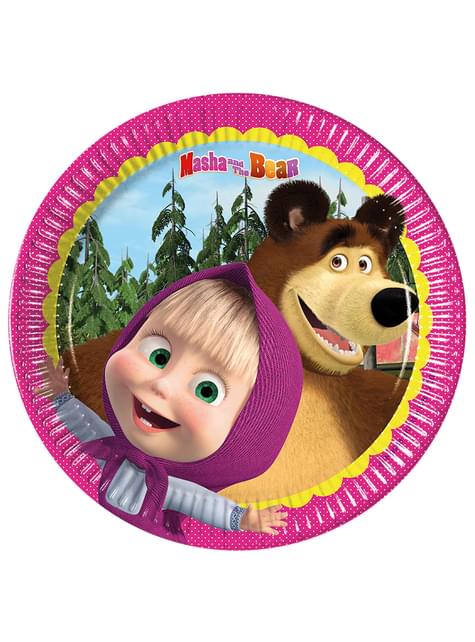 8 piatti Masha e Orso (20 cm)
