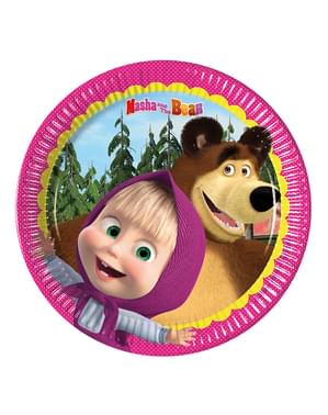 8 platos de Masha y el Oso (20 cm)