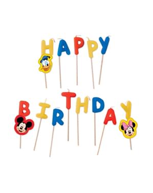 Set of Mickey Mouse “Happy Birthday” Candles - Club House