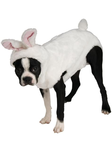 Déguisement pour chien de lapin en peluche douce - déguiz-fêtes