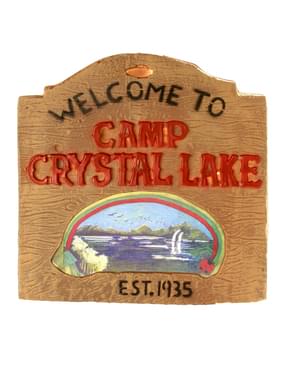Schild Crystal Lake aus Freitag