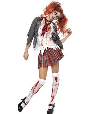 Kostum Dewasa Wanita Mahasiswa Universitas Zombie