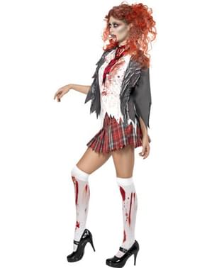 Déguisement d'écolière zombie pour femme