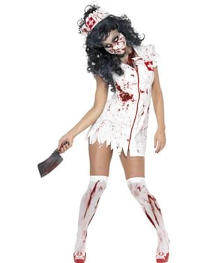 Zombie Krankenschwester Kostüm weiß