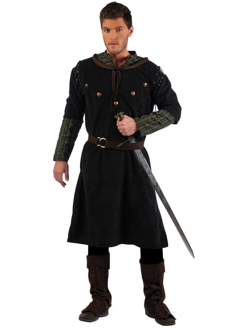 Луксозен костюм на средновековен рицар с меч за възрастни