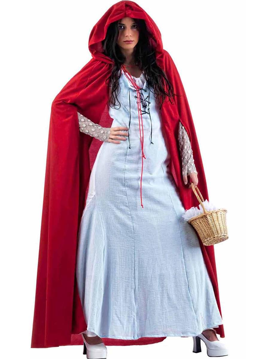 Déguisement de chaperon rouge néo-gothique bleu ciel