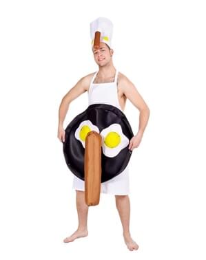 Ocvrta jajca in klobasa kostum