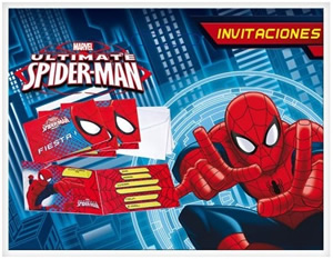 set-de-invitaciones-ultimate-spiderman