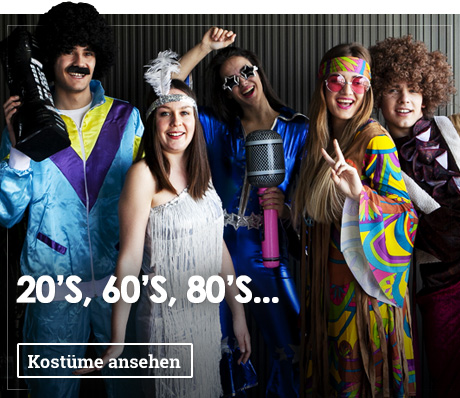 Schlagerparty Kostüme, Kostüme für Schlagerparty, Jahrzehnte Kostüme