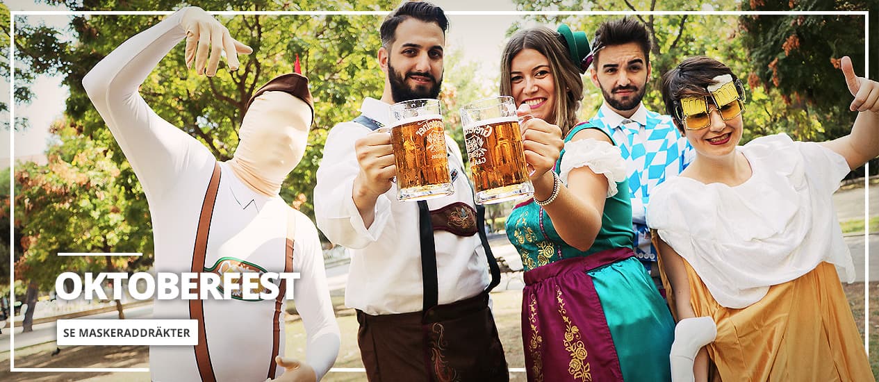 Oktoberfest: maskeraddräkter, accessoarer och komplement