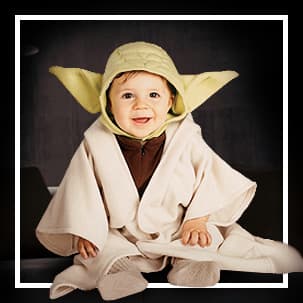 Disfraces Star Wars para bebé. Yoda, Leia o ewok bebé