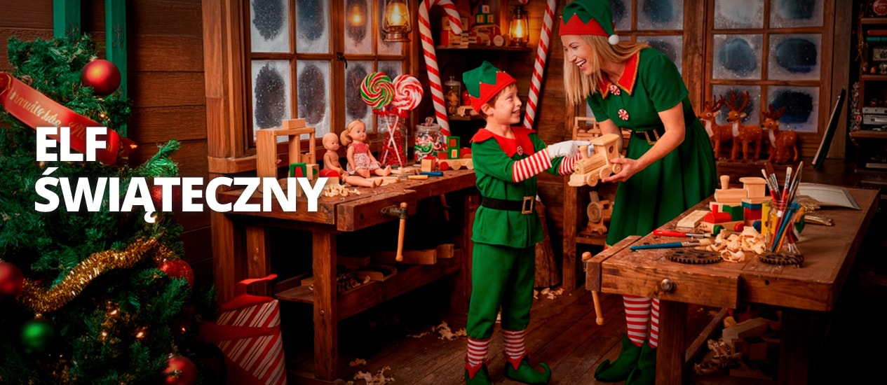 Stroje Elf świąteczny