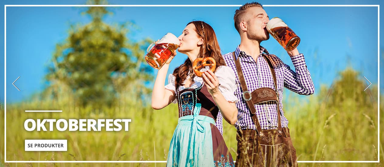 Oktoberfest: kostymer, tilbehør og party utstyr