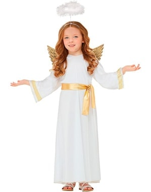 Kostým anděl se svatozáří a křídly pro děti