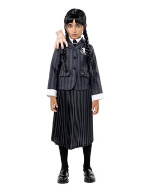 Costume uniforme di Mercoledì Addams per bambina - Ufficiale Netflix