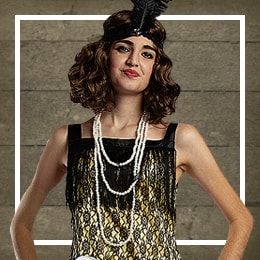 Flappers Races Charleston, flapper ja gangsterin asut. 1920-luvun hieno asu | Funidelia