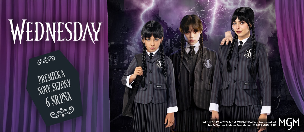 Kostýmy Wednesday Addams