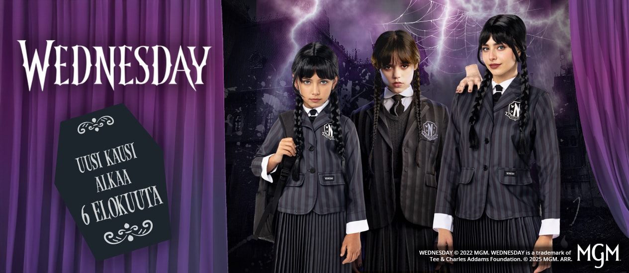 Wednesday Addams Asut ja naamiaisasut
