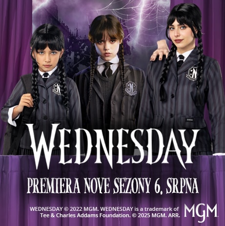 Kostýmy Wednesday Addams