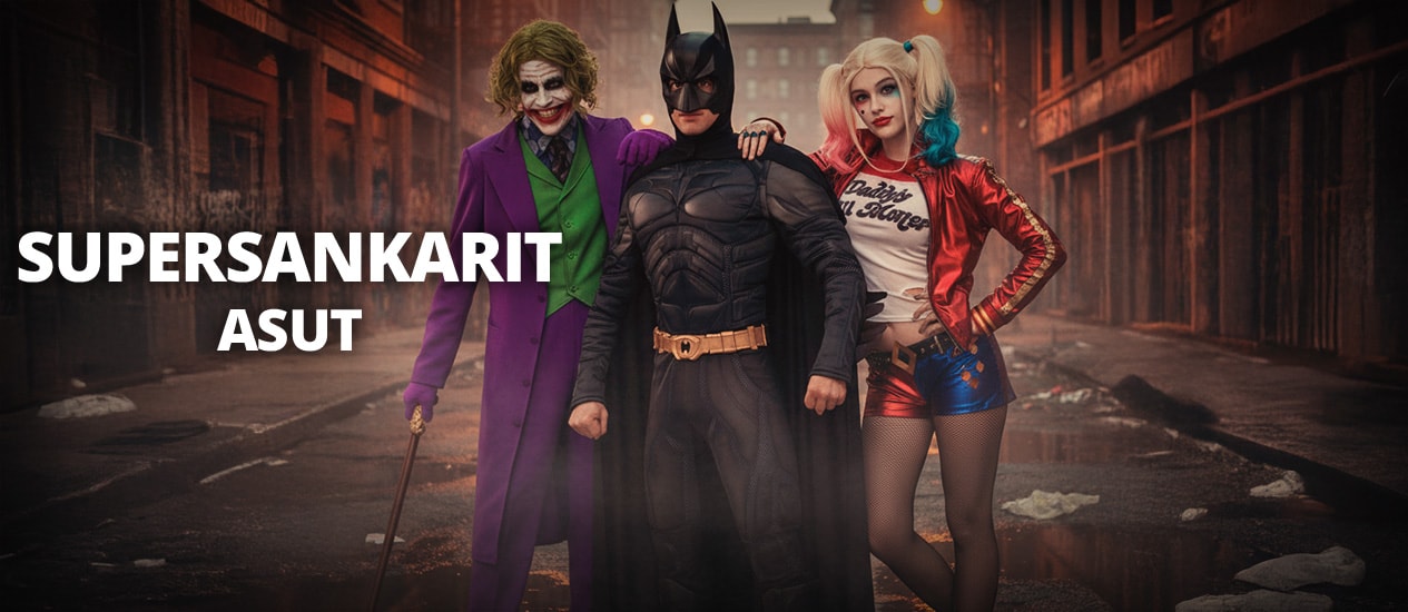 Supersankarit ja pahikset Asut ja naamiaisasut