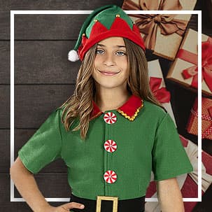 Déguisement Elfe de Noël vert S - Costume femme pas cher 