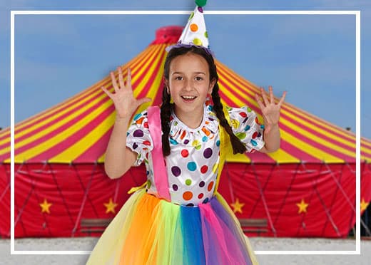 Costume Pagliaccio Bambino Vestito Carnevale da clown : : Giochi e  giocattoli