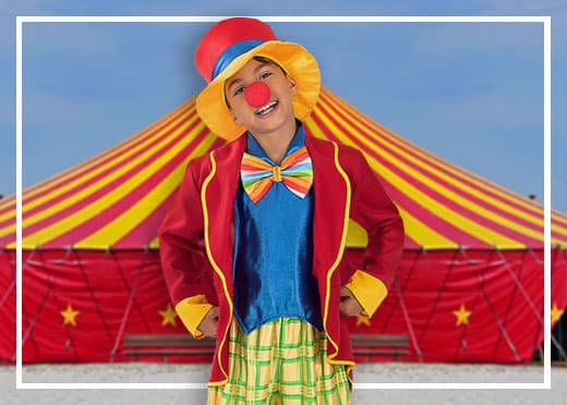 Costumi da pagliaccio e vestiti personaggi del circo