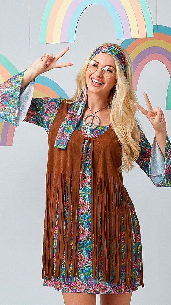 Kostýmy 60. roky: Hippies Žena