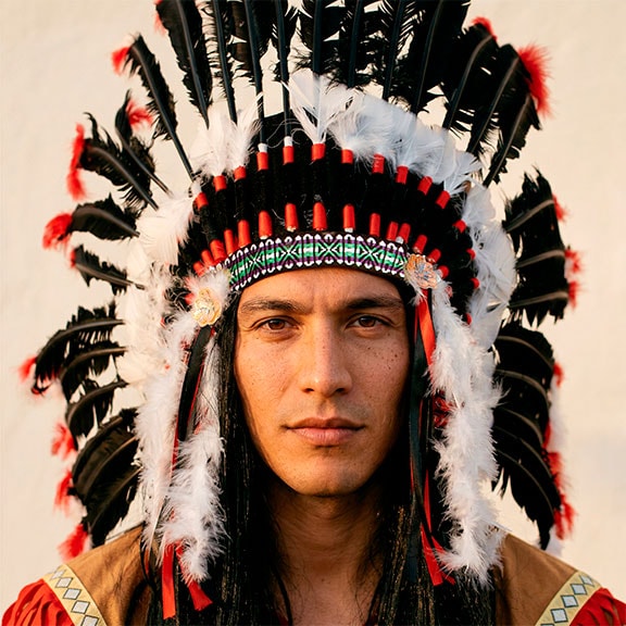 Federkopfschmuck Indios